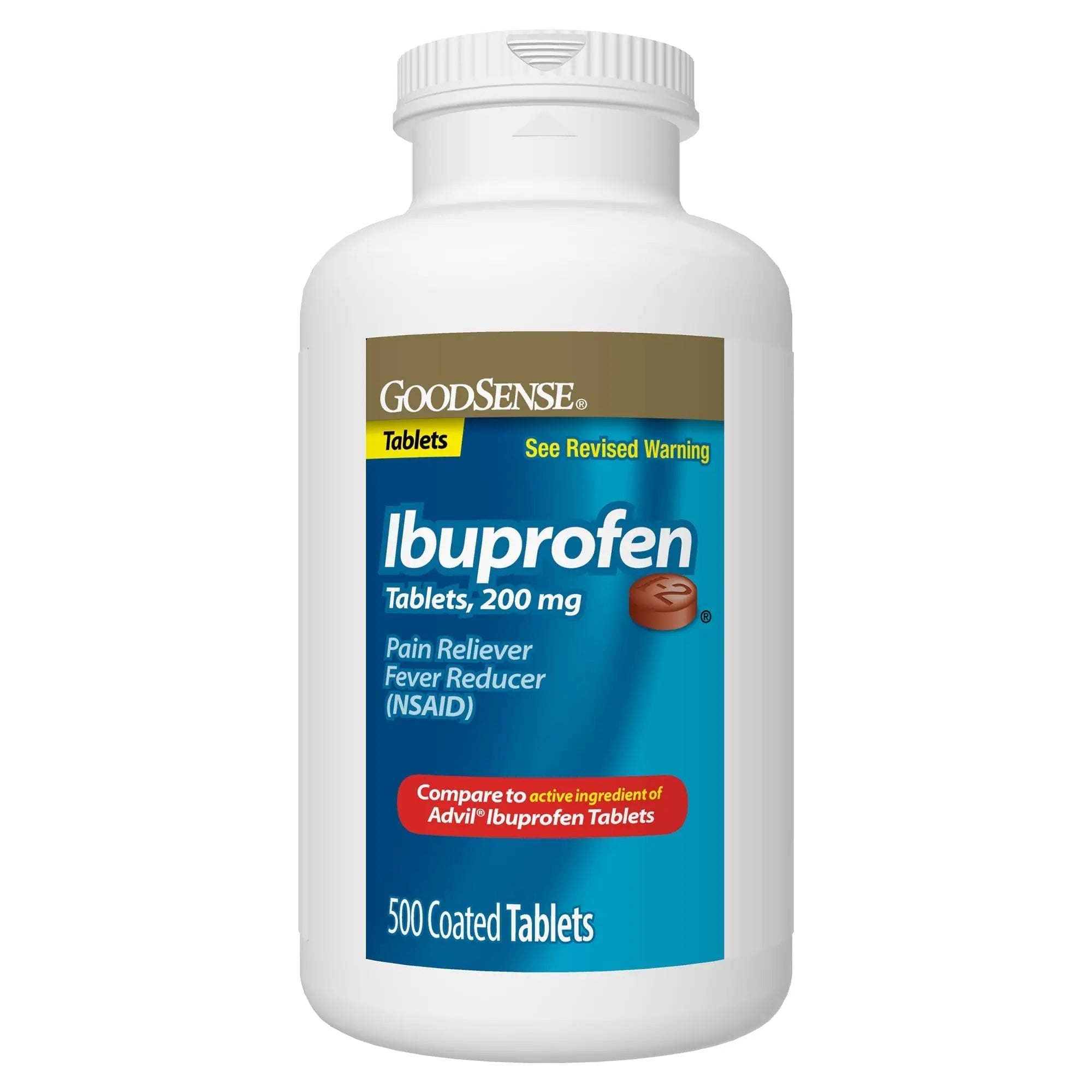 GoodSense Ibuprofen Tablets - 200 mg - Fever Reducer & Pain Relief for Body Aches, Headache, Arthritis Pain, Menstrual Cramps, 500 Count GoodSenseBuy Supplements Australia
