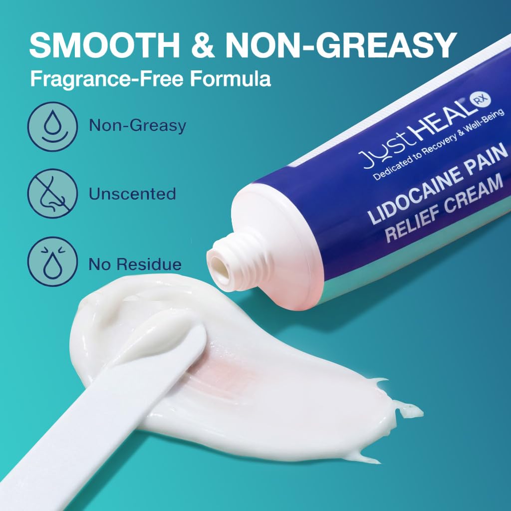 JustHeal RX Lidocaine Cream for Hemorrhoids | 2 OZ Tube – Fast-Acting 4% Lidocaine Numbing Cream & Topical Analgesic Cream for Anorectal Itch Relief | OTC Lidocaine Cream Maximum Strength JustHeal RXBuy Supplements Australia