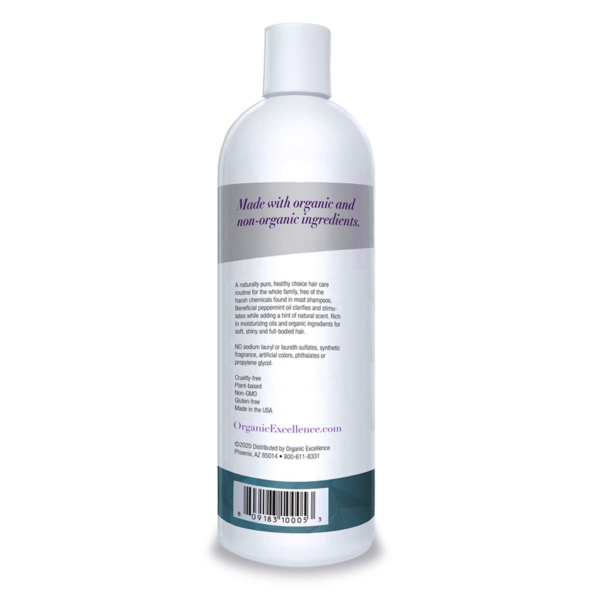 Organic Excellence Wild Mint Shampoo - 16 oz Organic ExcellenceBuy Supplements Australia