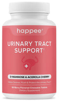 Happee Urinary Tract Health Supplement for Women & Men – Fast-Acting UTI Relief and Prevention, 500mg D-Mannose & Antioxidants, Supports Kidney and Bladder Health, Berry Flavor, 60 Chewables HappeeBuy Supplements Australia