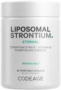 Codeage Liposomal Strontium Supplement - Strontium Citrate, Vitamin K2 MK-7, Liposomal Delivery, Non-GMO, Gluten-Free - 90 Capsules CodeageBuy Supplements Australia