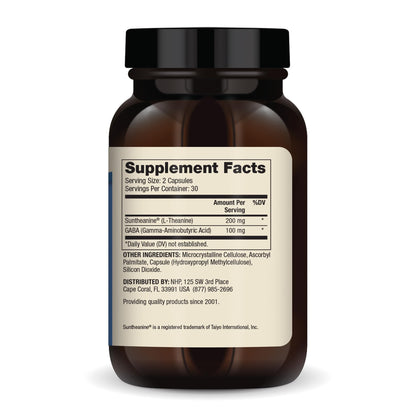 Dr. Mercola L-Theanine Plus GABA - Supports Relaxation - Focus & Cognitive Function - Stress Support Supplement - 200 mg L-Theanine - 100 mg GABA - 60 Capsules Dr. MercolaBuy Supplements Australia