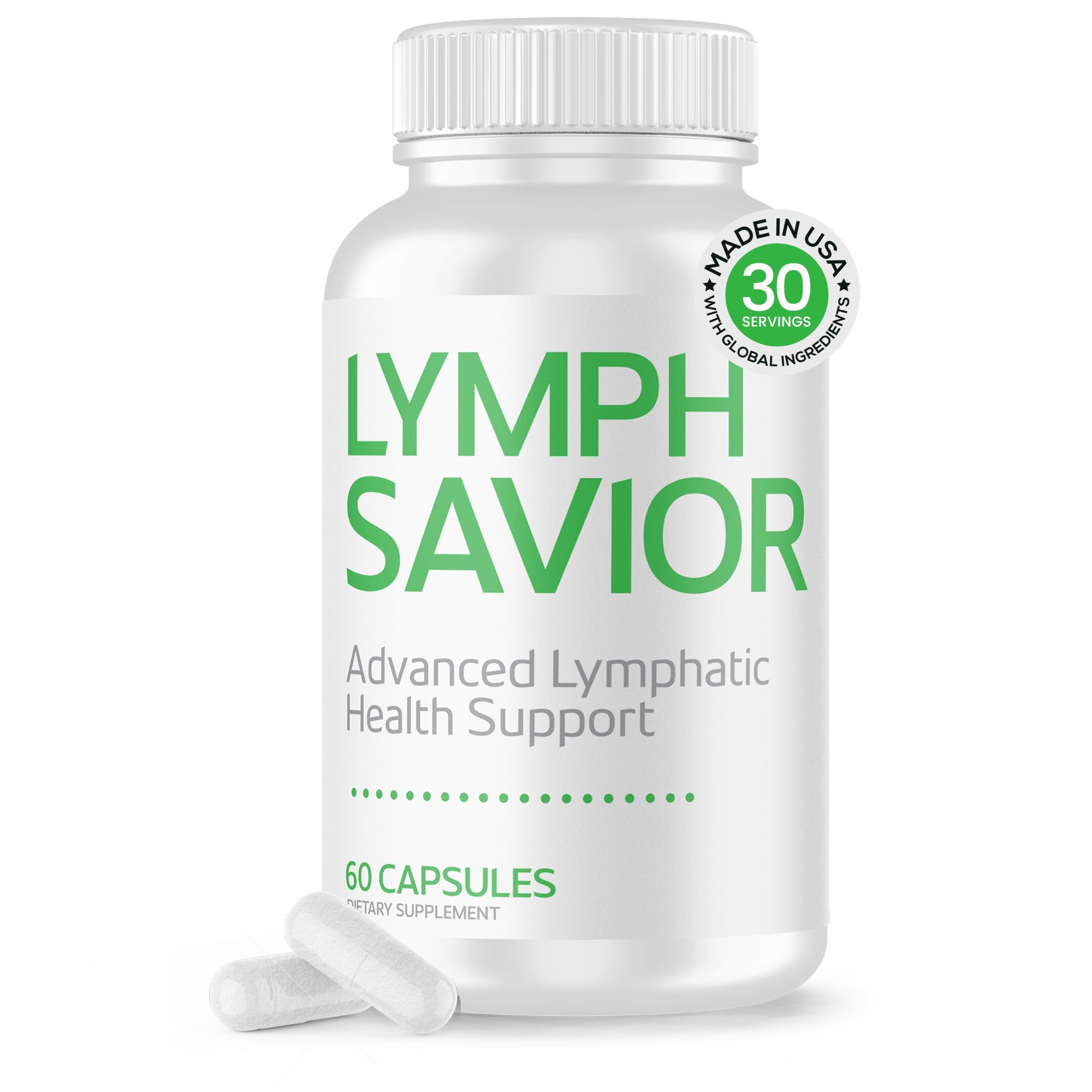 Lymph Savior - Plant-Based Lymphatic Support Supplement with Red Clover, Horse Chestnut & Burdock Root for Fluid Balance & Daily Wellness - Non-GMO, Made in USA - 30-Day Supply, 1 Bottle Lymph Savior buy supplements Au