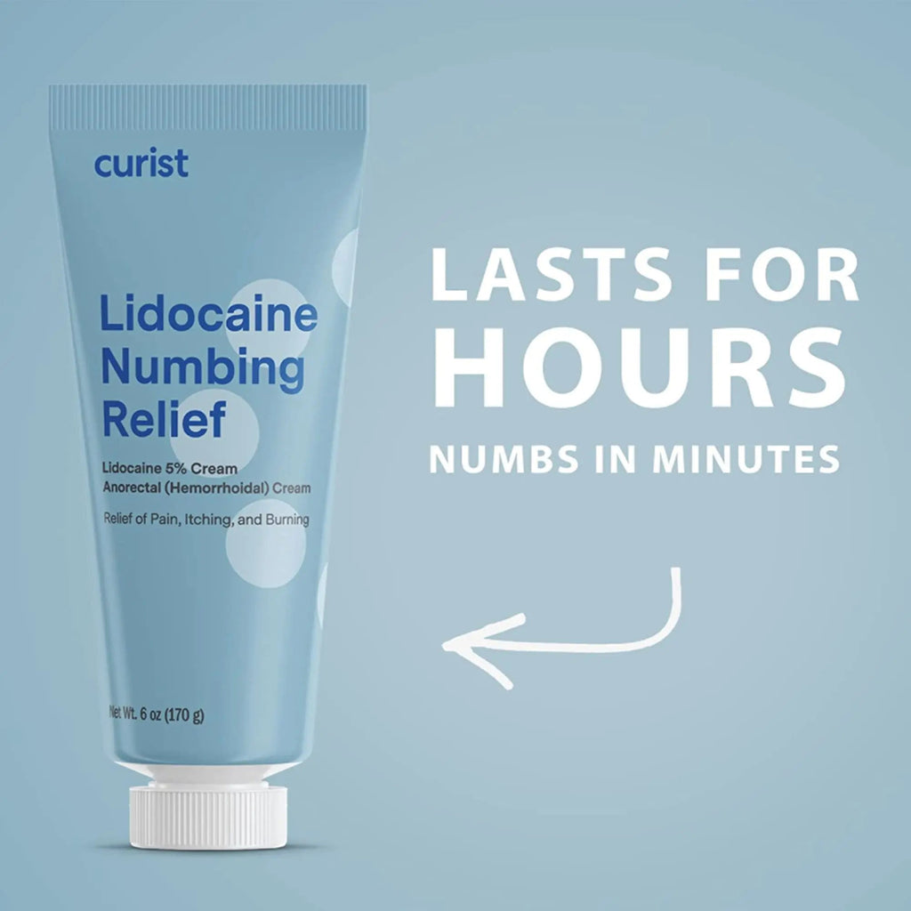 Curist 5% Lidocaine Cream Maximum OTC Strength Topical Pain Relief OTC - 12 oz (Pack of 2) XL Tube 5 Percent Lidocaine Numbing Cream to Numb Effectively (2 Pack - 6 oz Tube) CuristBuy Supplements Australia