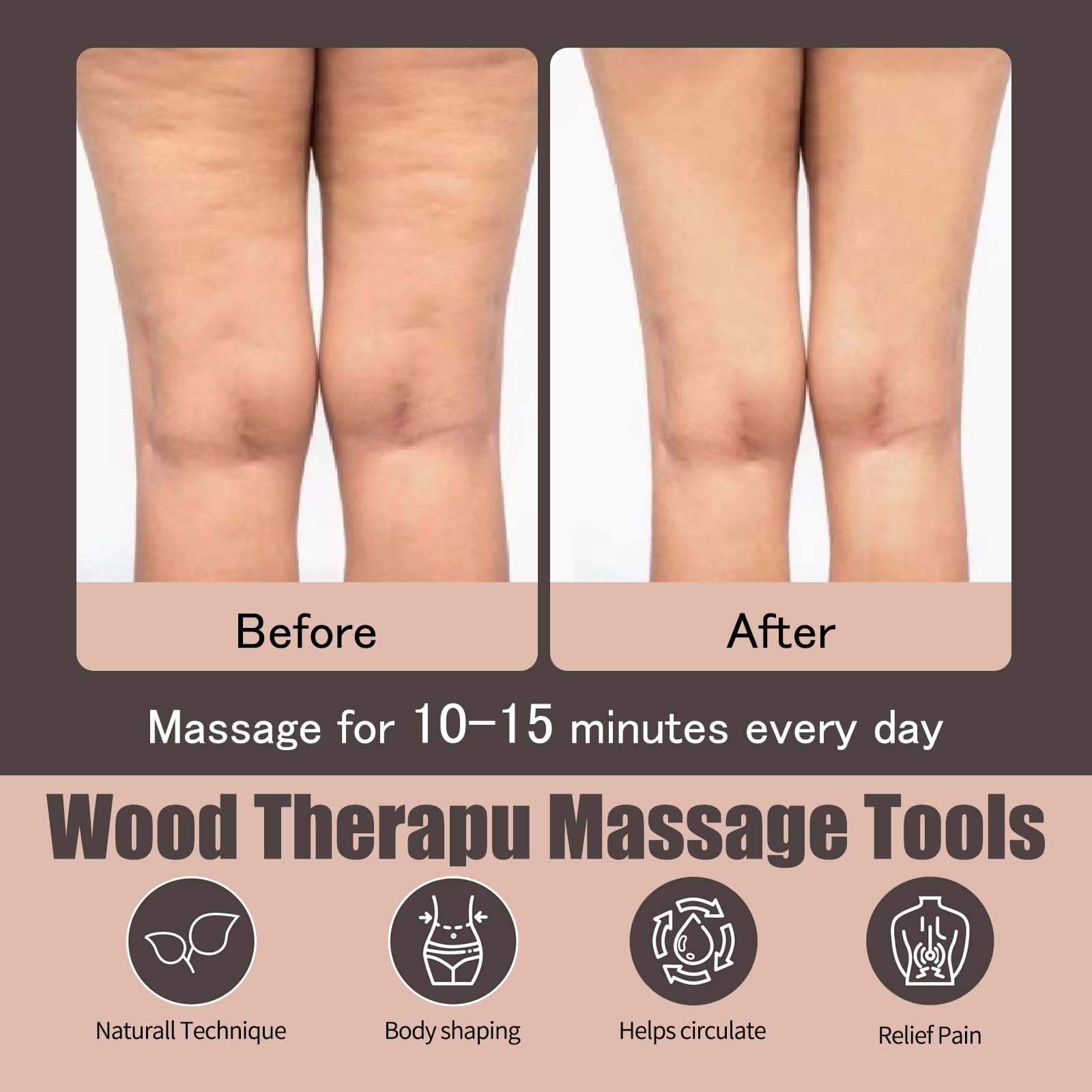 PYSEAN Wood Therapy Massage Tools, Lymphatic Drainage Massager, Pain Relief, Neck, Back, Whole Body Massage Multi-Functional Massager PYSEAN buy supplements Au