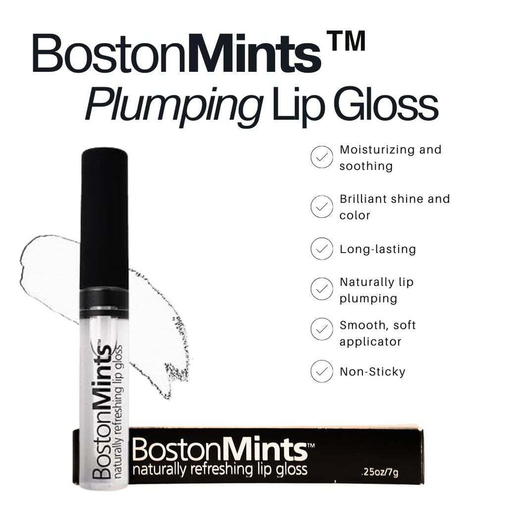 Healthy, Naturally Lip Plumping Clear LipGloss, Southie Pout (.25oz) - Vegan, Plant-Based ingredients. Cooling Mint Enhances Fullness, while Avocado Oil and Jojoba provides lasting Hydration. Boston MintsBuy Supplements Australia