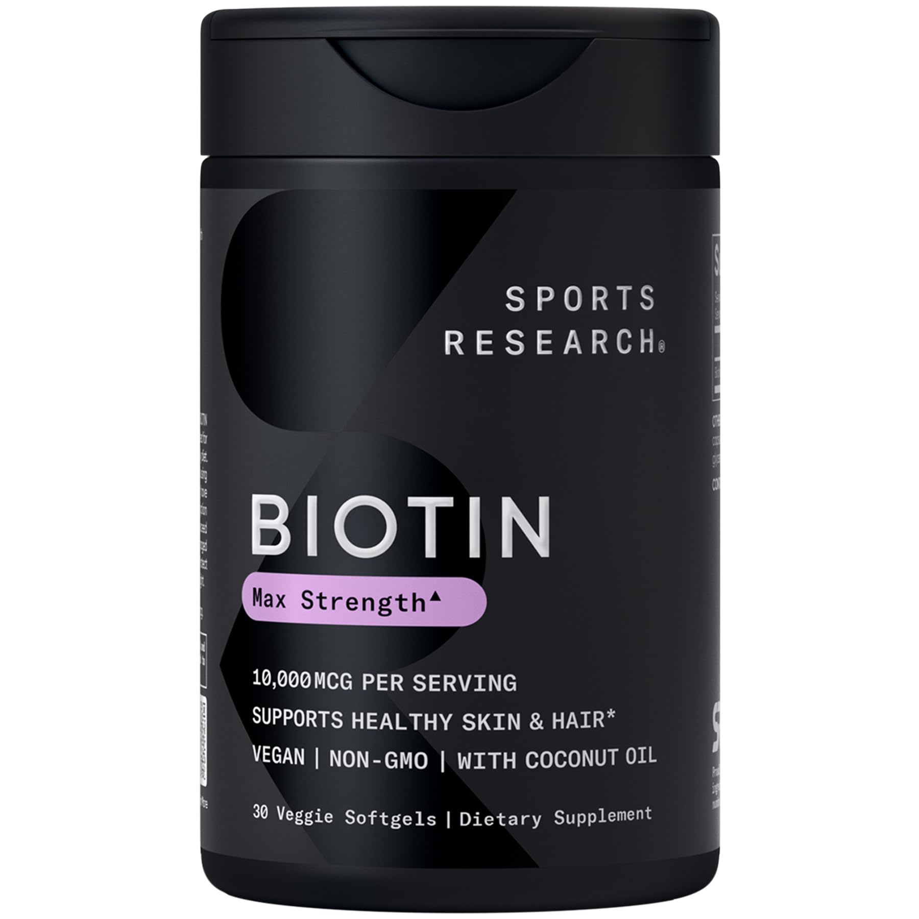 Sports Research® Biotin 10,000mcg with Organic Coconut Oil - Biotin (Vitamin B7) for Healthy Skin and Hair Support* - for Women and Men - Vegan, Non-GMO, Gluten & Soy-Free - 30 Veggie Softgels Sports Research buy supplements Au