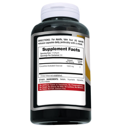 FITO MEDIC'S Lab | Activated Charcoal | 240 caps | Activated Charcoal Pills