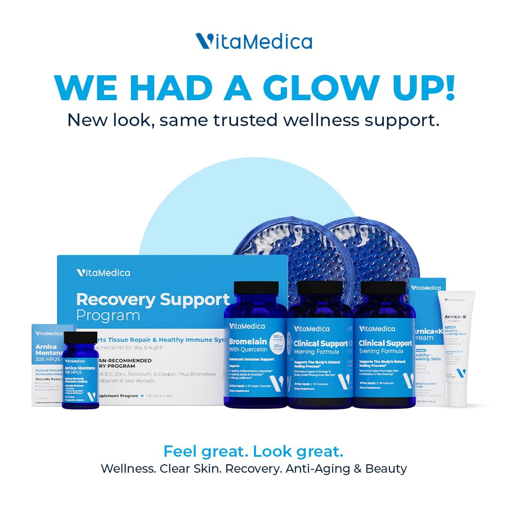 VitaMedica | Ultimate Recovery Bundle | Surgery Prep | Wound Healing | Supplements | Arnica K Oxide Cream | Hot Cold Packs | 30 Day Supply | Arnica Montana | Bromelain | Vitamin A | B Complex VitaMedicaBuy Supplements Australia