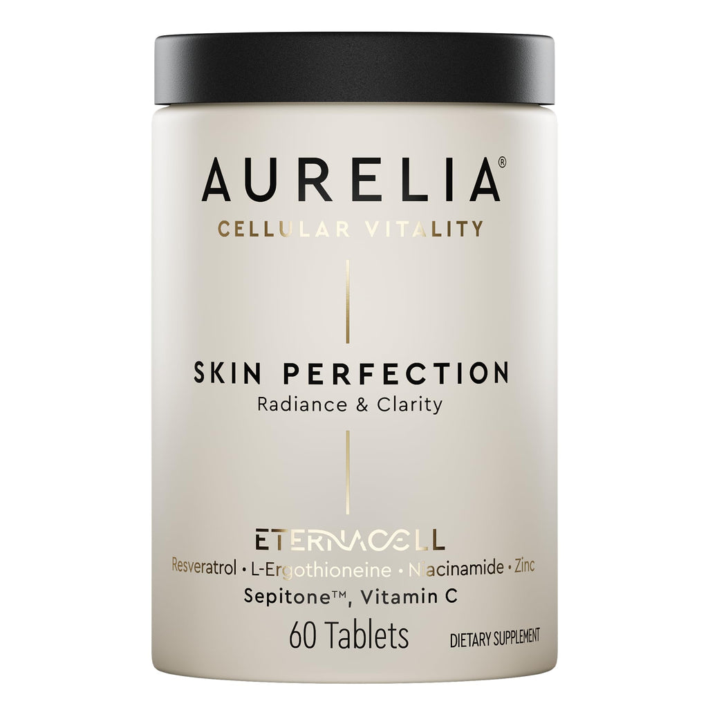 AURELIA Skin Perfection | Advanced Cellular Anti-Aging Supplement | Enhance Skin Clarity, & Tone | with Zinc, Resveratrol, Niacinamide, Ergothioneine, & Vitamin C AURELIABuy Supplements Australia