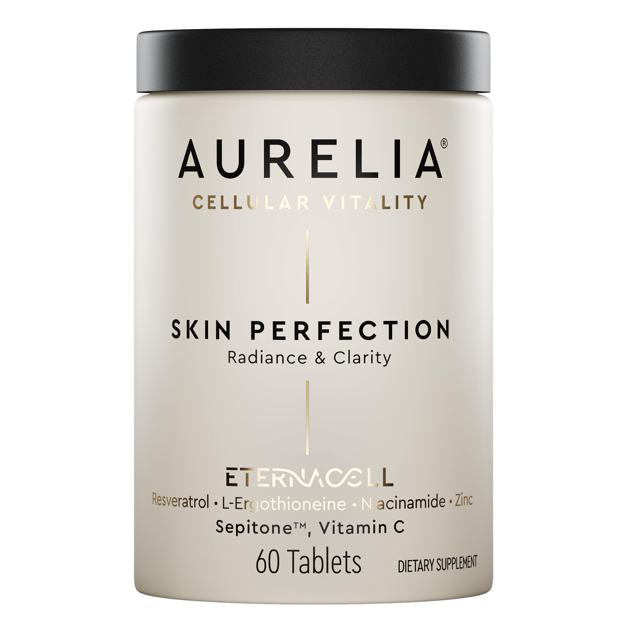 AURELIA Skin Perfection | Advanced Cellular Anti-Aging Supplement | Enhance Skin Clarity, & Tone | with Zinc, Resveratrol, Niacinamide, Ergothioneine, & Vitamin C AURELIABuy Supplements Australia