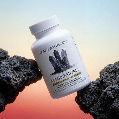 Magnesium Complex Supplement - 5 Forms Citrate Glycinate Malate Oxide Aquamin - Multi Magnesium Blend - High Absorption Chelated - Essential Mineral - Non-GMO Gluten-Free - 60 Capsules Dear Apothecary buy supplements Au