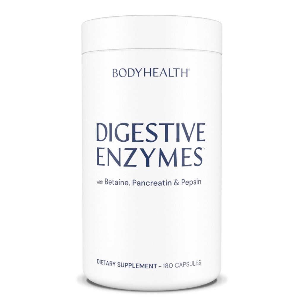 BodyHealth Digestive Enzymes Full Spectrum Digestive Support (180 caps), Betaine, Pepsin, Pancreatin BPP Loaded with Enzymes and Probiotics, Relief for Stomach Bloating, Heartburn, Gas, Constipation BodyHealthBuy Supplements Australia