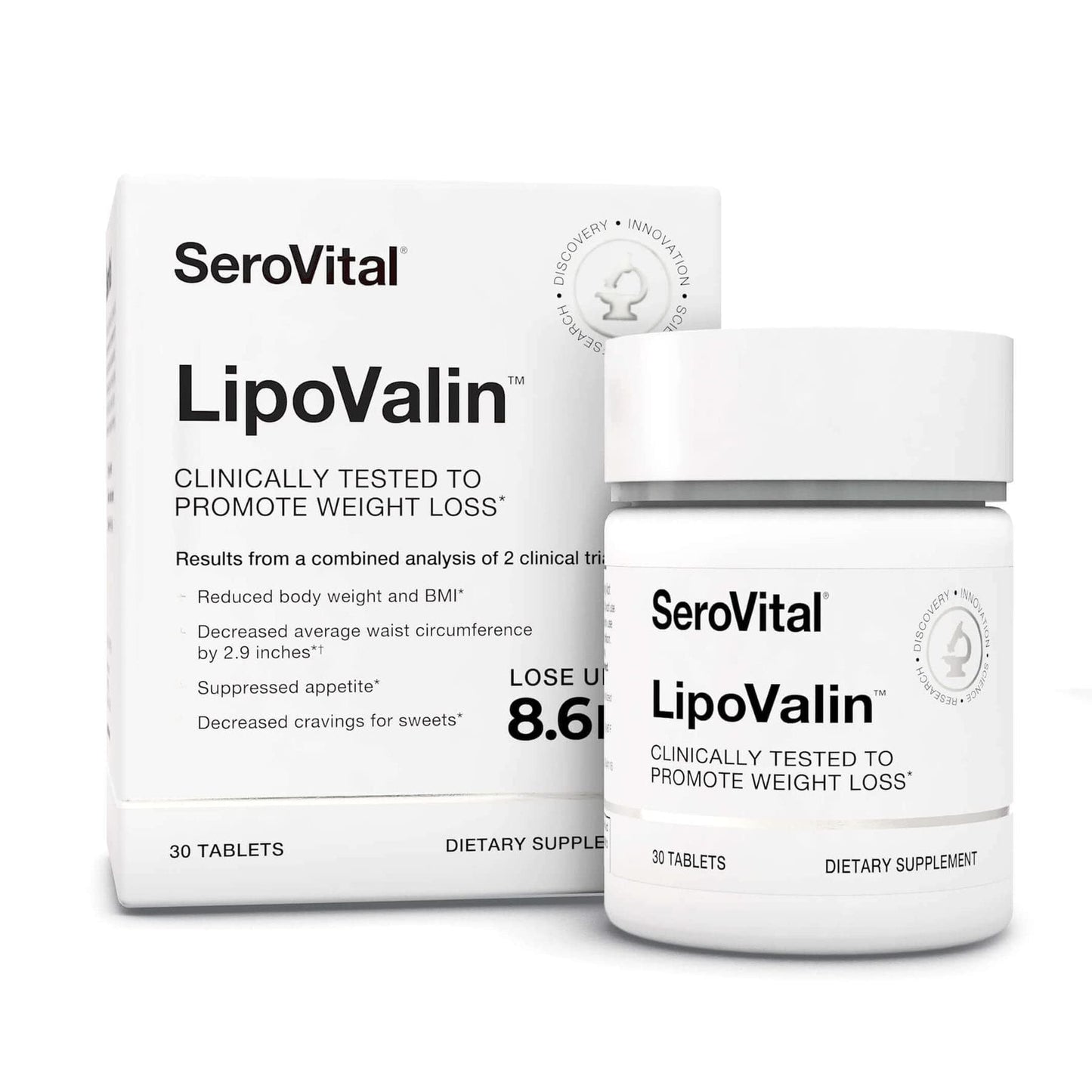 Serovital LipoValin Clinically Validated  Pills for Women Diet Pill, Appetite Suppressant, Stimulant-Free Weight Loss Supplement - 30 Count (30 Tablets)