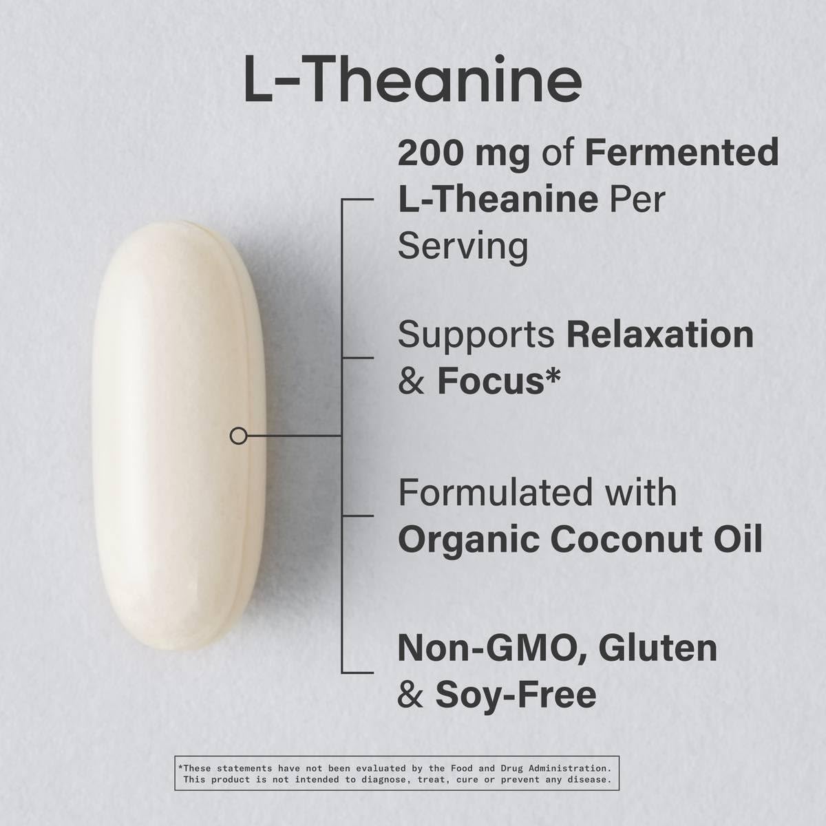 Sports Research Double Strength L-Theanine Supplement - Suntheanine Softgels for Focus, Relaxation & Alertness - Non-Drowsy Support Made with Coconut Oil, Non-GMO & Gluten Free - 200mg, 60 Count Sports Research buy supplements Au