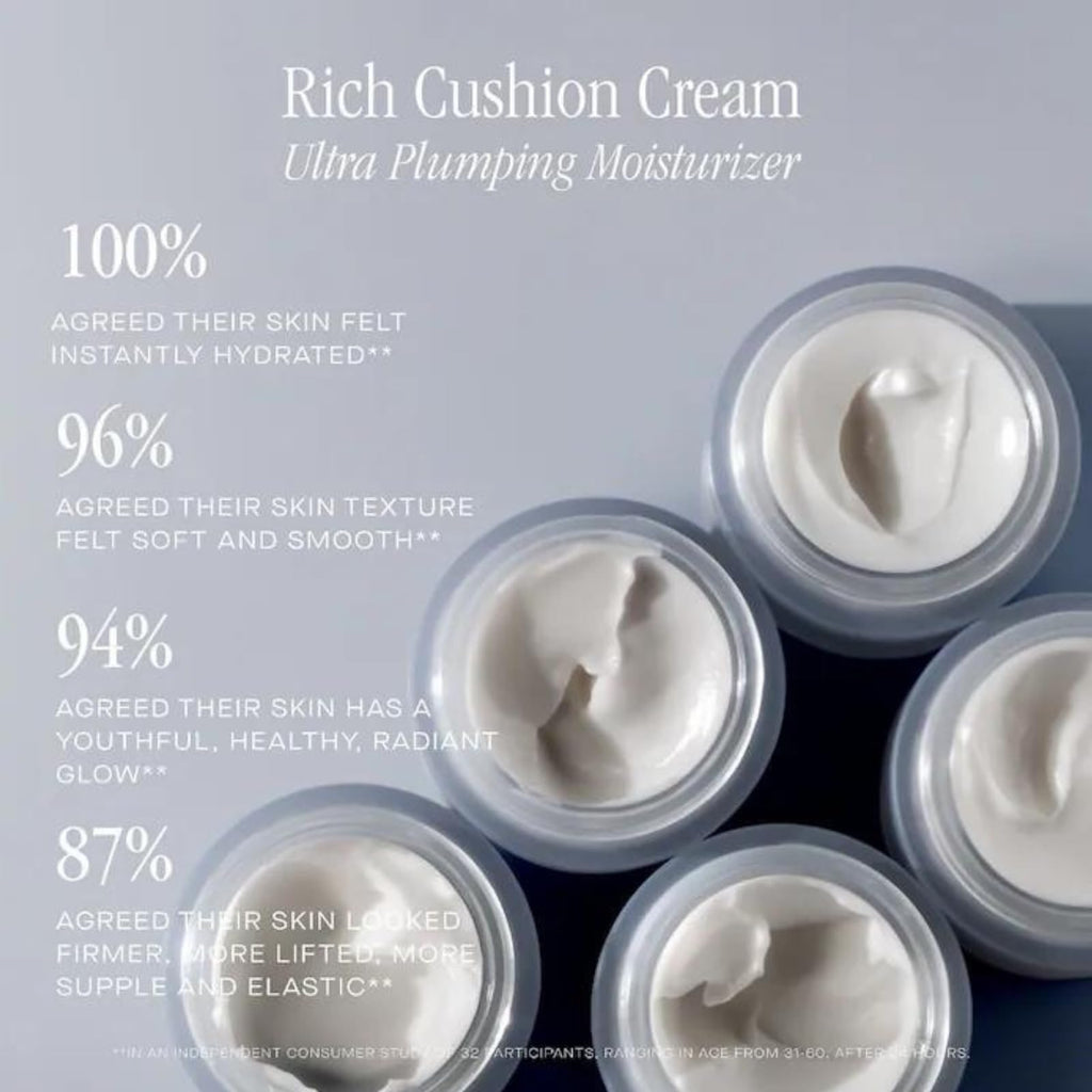 Summer Fridays Rich Cushion Face Cream - Ultra Plumping Barrier Repair Cream + Makeup Primer - Infuses Skin with Rich Hydration from Glycerin + Squalane - Non-Comedogenic + Fragrance-Free (1.69 Oz) Summer FridaysBuy Supplements Australia