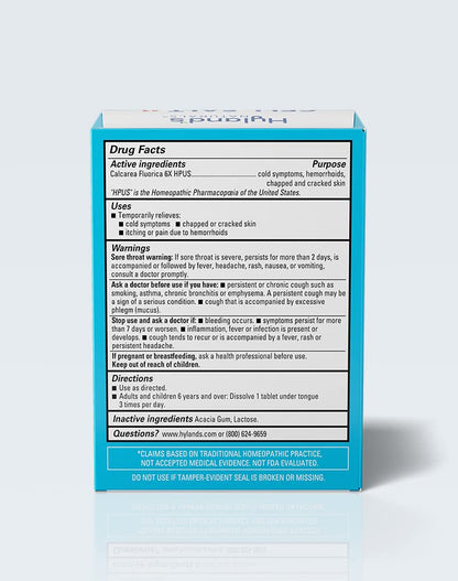 Hyland's Cell Salt No. 1 Calc Fluor 6X Tablets, Natural Relief of Colds, Hemorrhoids and Chapped Skin, Quick Dissolving Tablets, 100 Count Hyland'sBuy Supplements Australia