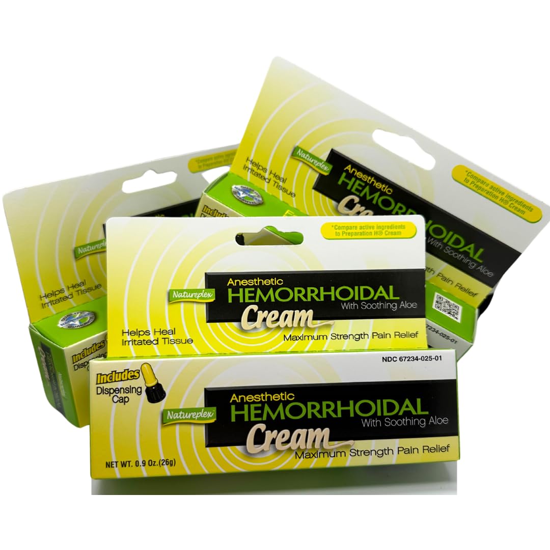 Anesthetic Hemorrhoidal Cream with Soothing Aloe Cream 3 Pack NatureplexBuy Supplements Australia