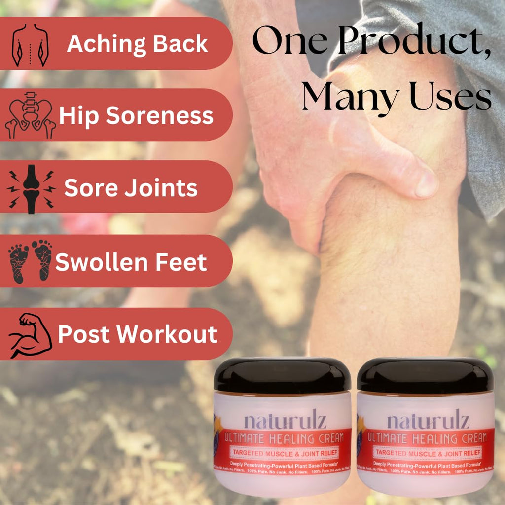 Naturulz Ultimate Healing Cream 4oz Bundle & Save – Plant-Based Topical for Daily Relief of Soreness, Stiffness & Discomfort in Back, Shoulder, Knee, Neck & Foot, Lightweight, Clean Ingredients NaturulzBuy Supplements Australia