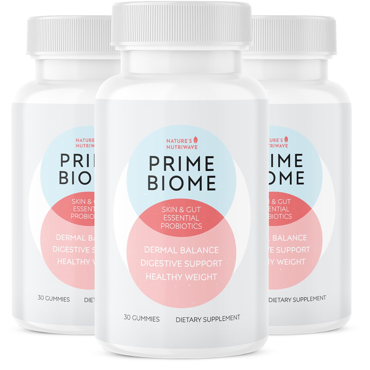 Nature’s NutriWave PrimeBiome Probiotic Gummies – Plant-Based Blend with Inulin, Lion’s Mane, Ginger & More– Non-GMO, No Stimulants, GMP Certified – 30 Gummies, 3 Month Supply Nature’s NutriWaveBuy Supplements Australia