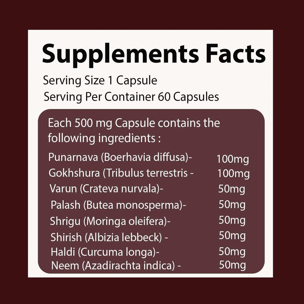 VEDIKROOTS UroEase | Ayurvedic Herbal Supplement for Kidney Health & Uric Acid Levels | Supports Urinary Tract Health | 60 Veg Capsules VEDIKROOTSBuy Supplements Australia