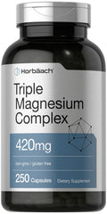 Bottle of Horbaach Triple Magnesium Complex supplement on a white background