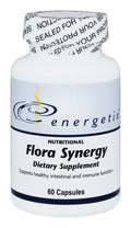 Energetix Flora Synergy dietary supplement bottle on a white background