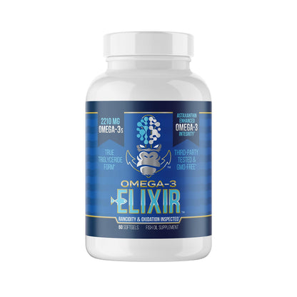 Gorilla Mind Omega-3 Elixir™ | 2210mg Fish Oil Re-Esterified Triglyceride Form | EPA, DHA + 2 Fatty Acids | Astaxanthin Infusion for Bolstered Integrity | 3rd Party & Rancidity Tested | 60 Softgels Gorilla Mind buy supplements Au