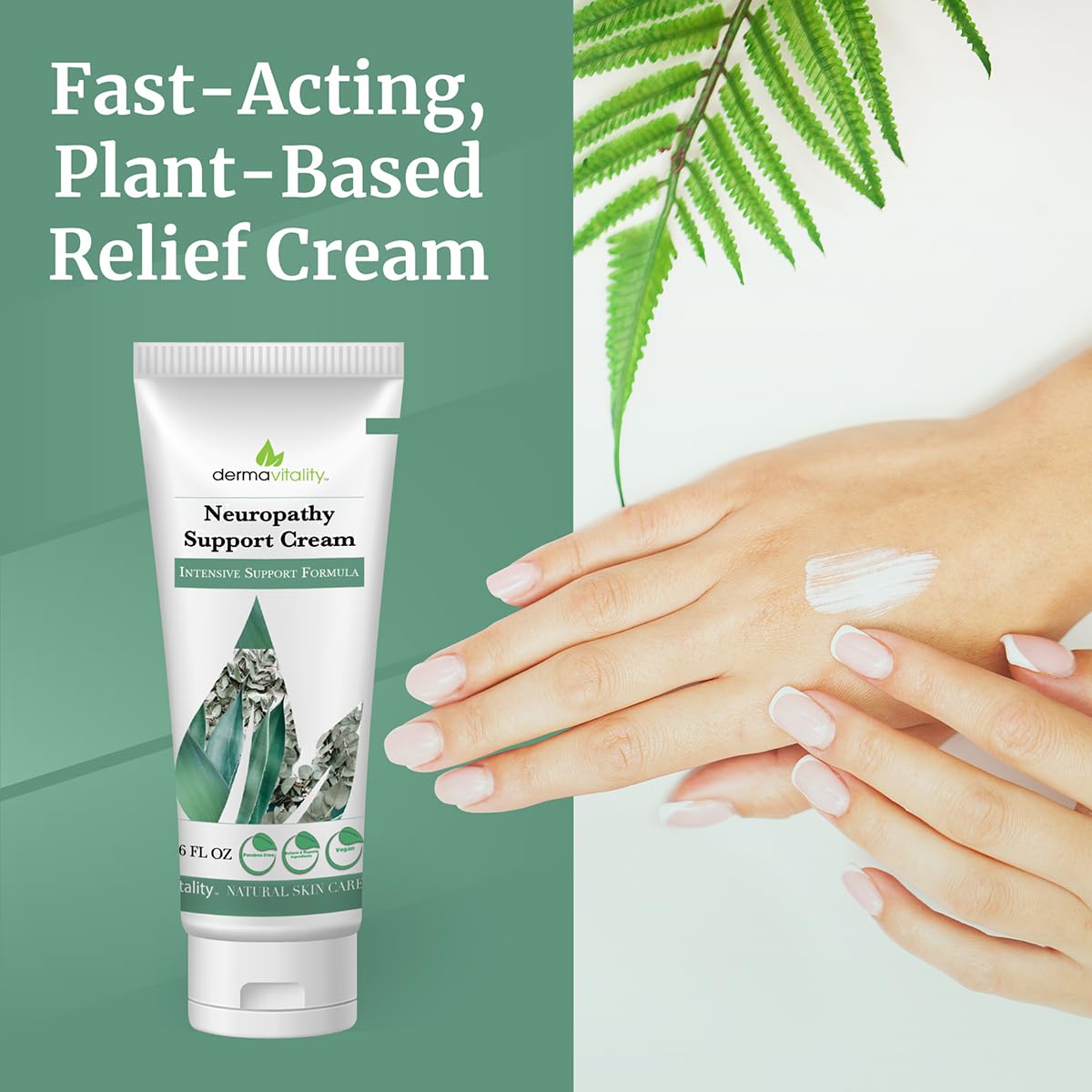 UltimateVitality Neuropathy Support Cream – Natural Organic Cream for Feet, Hands, Legs, Toes Includes Arnica, Capsicum Frutescens Fruit Extract, Peppermint a Ginger - 6 Ounces UltimateVitalityBuy Supplements Australia