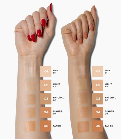 MAKE Beauty Diffusion Dew Skin Tint. Sheer to Medium Coverage Radiant Finish. Blurring, Smoothing, and Brightening for Glowing Complexion. Enhanced with Niacinamide and Adenosine. Tan 06 MAKEBuy Supplements Australia