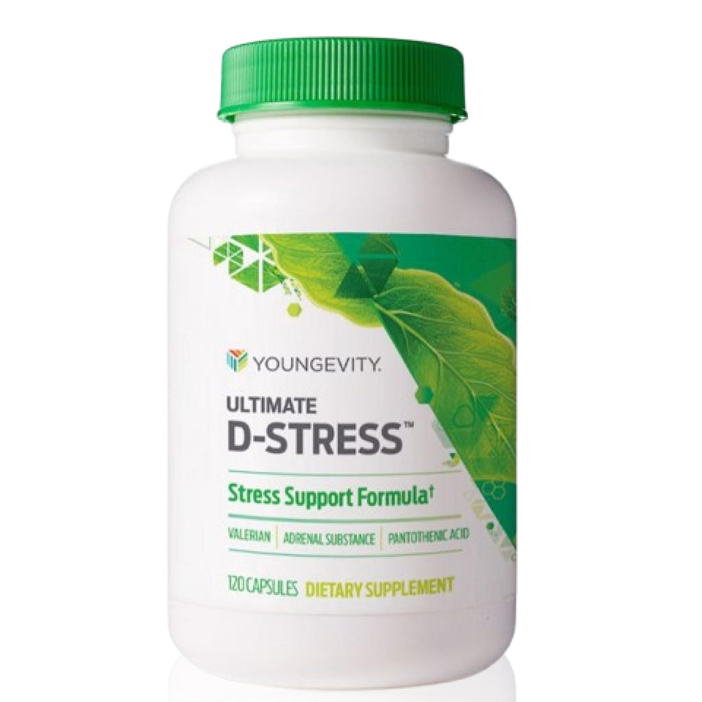 Youngevity Ultimate D-Stress™ – Natural Stress Relief Supplement with Magnesium, Valerian Root Extract, and B Vitamins – Supports Adrenal Health and Nervous System – 120 Capsules YoungevityBuy Supplements Australia