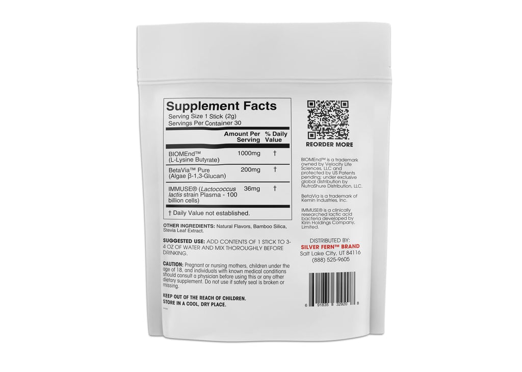 Silver Fern Brand Postbiotic+ Strawberry Lemonade Powder – Postbiotic Supplement with BIOMend™, BetaVia™, and Immuse® – Supports The Digestive System