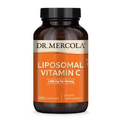 Dr. Mercola Liposomal Vitamin C - Brain, Heart, Eye & Immune Support - Provides 1,000 mg of Bioavailable Vitamin C - Non-GMO, Gluten-Free & Soy-Free