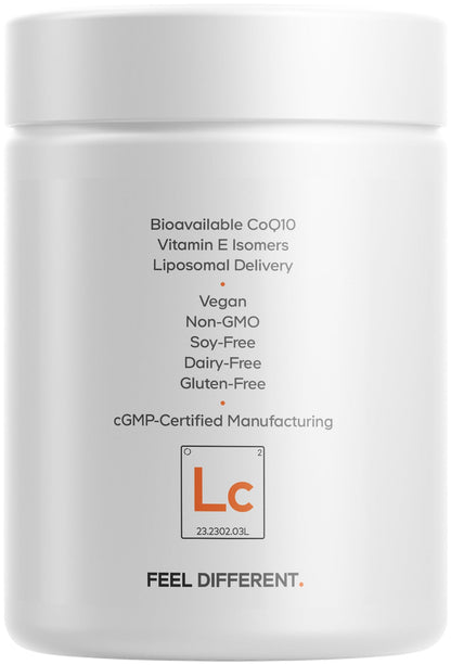 Codeage Liposomal CoQ10 Supplement - 125 mg Coenzyme Q10 with Vitamin E Isomers Tocopherols - 2-Month Supply - 1 Capsule Per Serving - Liposomal Delivery - Vegan, Non-GMO, Gluten-Free - 60 Capsules CodeageBuy Supplements Australia