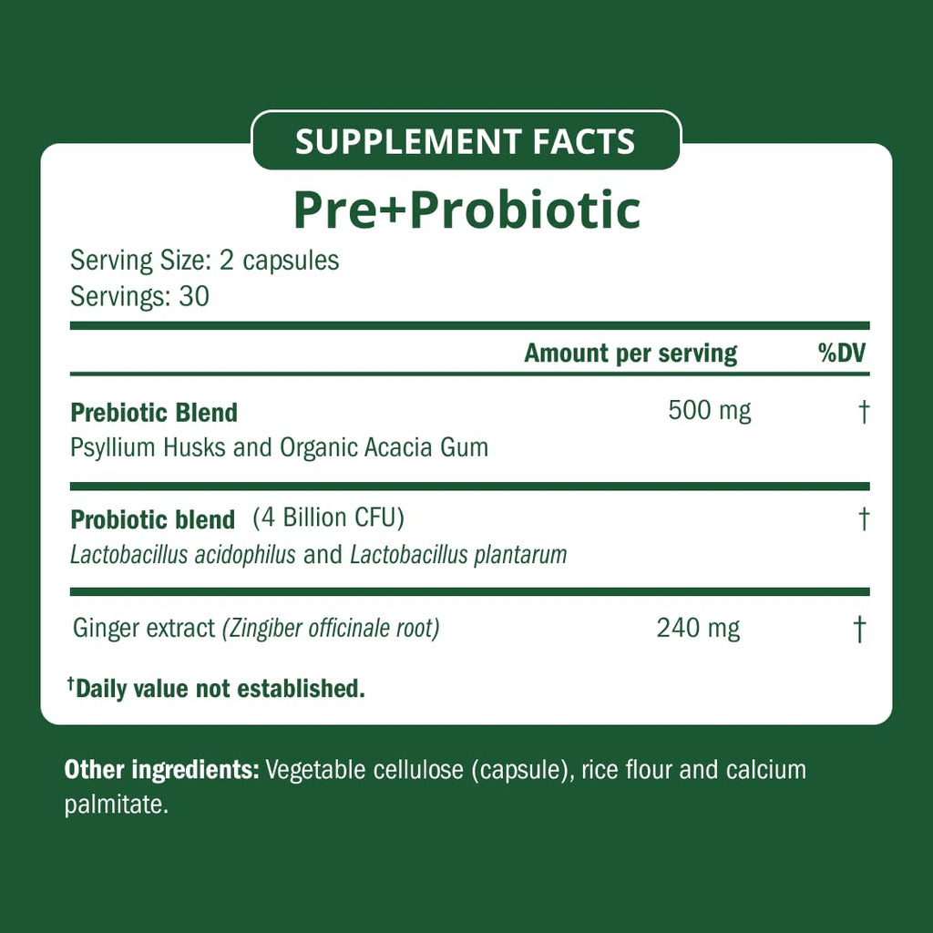 Semaine Super Powered Prebiotic + Probiotic for Women, Effective 3-in-1 Multi-Action Formula to Nourish Gut Health, Soothe IBS, Support Bloat Relief