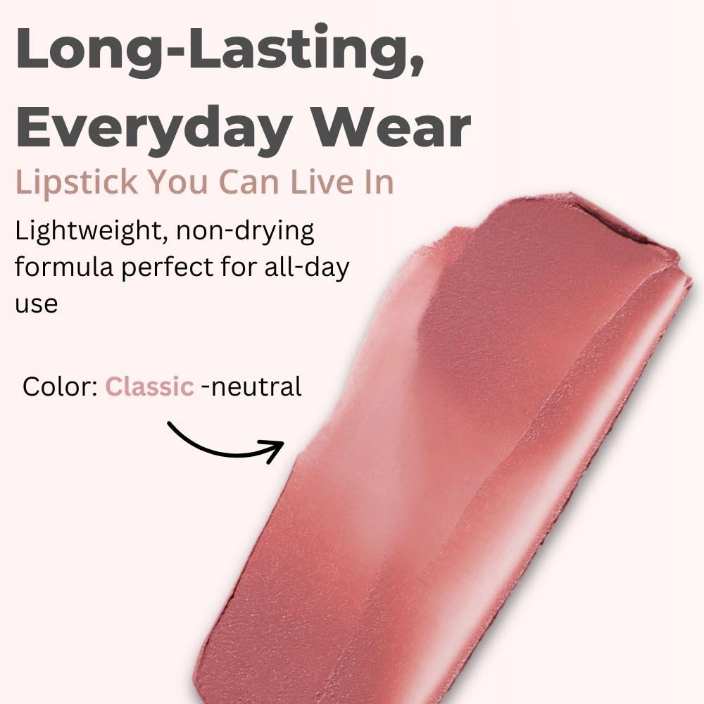 Merit Signature Lip Lightweight Matte Lipstick - 0.10 oz / 3 g (Classic (neutral), standard) MeritBuy Supplements Australia