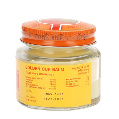 Golden Cup Balm Yellow Herbal Thai Ointment 50g Golden CupBuy Supplements Australia