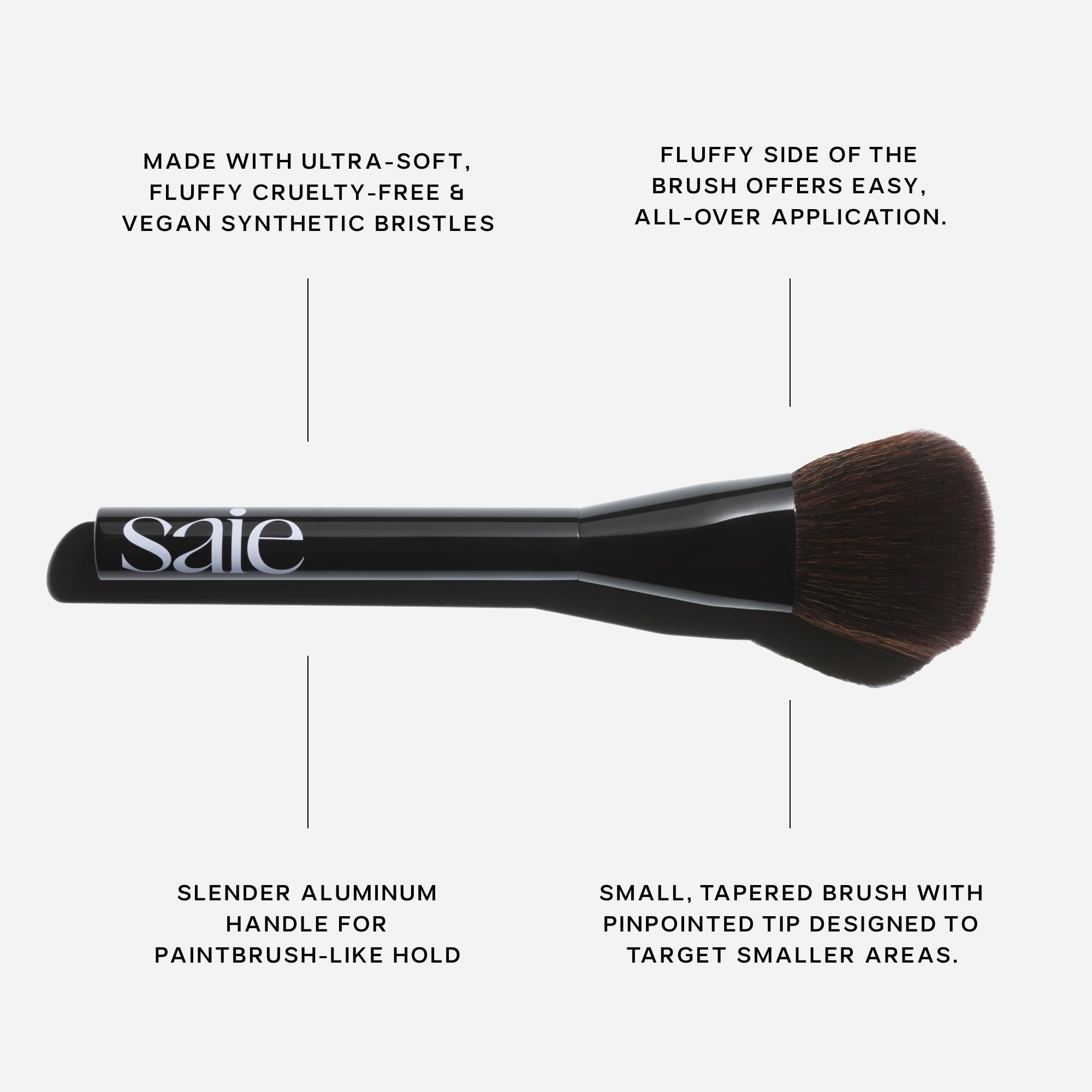 Saie Blush & Brush Duo - SuperSuede Baked Blush in Mia (.01 oz) & Powder Blush Brush - Talc-Free, Moisturizing Blush with Vegan, Fluffy Brush for Seamless Application SaieBuy Supplements Australia