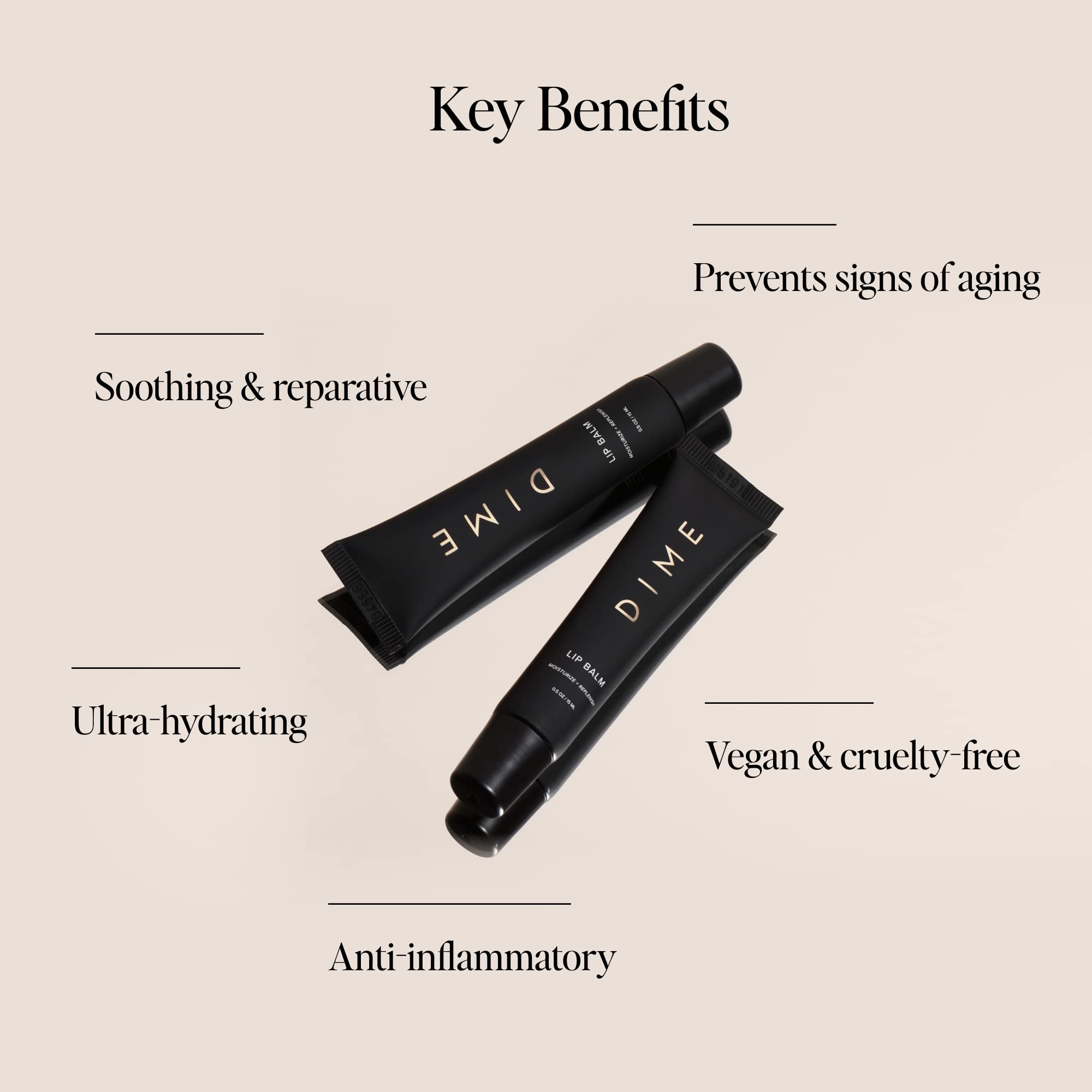 DIME Beauty Lip Balm, Hydrating Lip Balm and Gloss, Vegan & Cruelty-Free, Anti-Aging Lip Care, .5 oz / 15 ml DIMEBuy Supplements Australia
