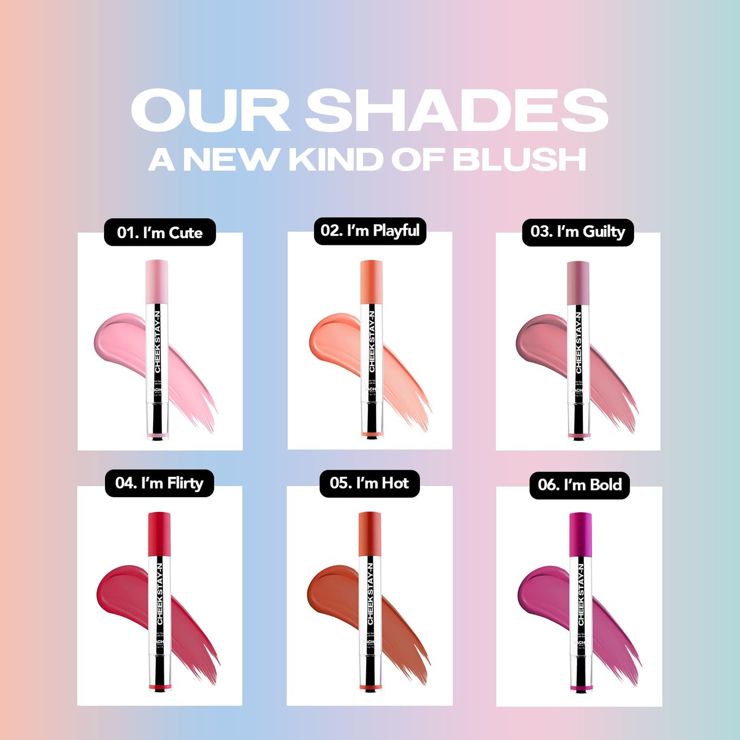 Sacheu Cheek STAY-N Liquid Blush for Cheeks — High Pigment, Buildable, Lightweight Cream Blush for Dewy & Radiant Flushed Cheeks — Long-lasting & Cruelty Free, I'm Playful SacheuBuy Supplements Australia