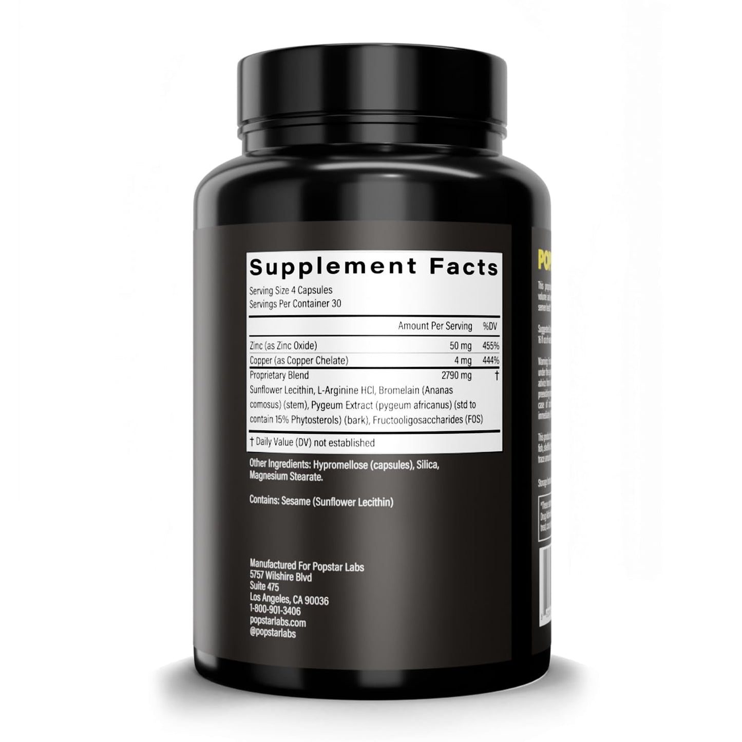 POPSTAR Labs Semen Volume Booster - Men's Semen Health & Fertility Supplement - Doctor Formulated to Increase Load Volume - Made in USA - Non-GMO, Organic