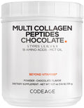 Codeage Multi Collagen Chocolate Protein Powder - Hydrolyzed Bovine Collagen Peptides, 5 Collagen Types & MCT Oil - Collagen Creamer, Chocolate Collagen Peptides - Protein Shakes - Non-GMO - 18.17 oz CodeageBuy Supplements Australia