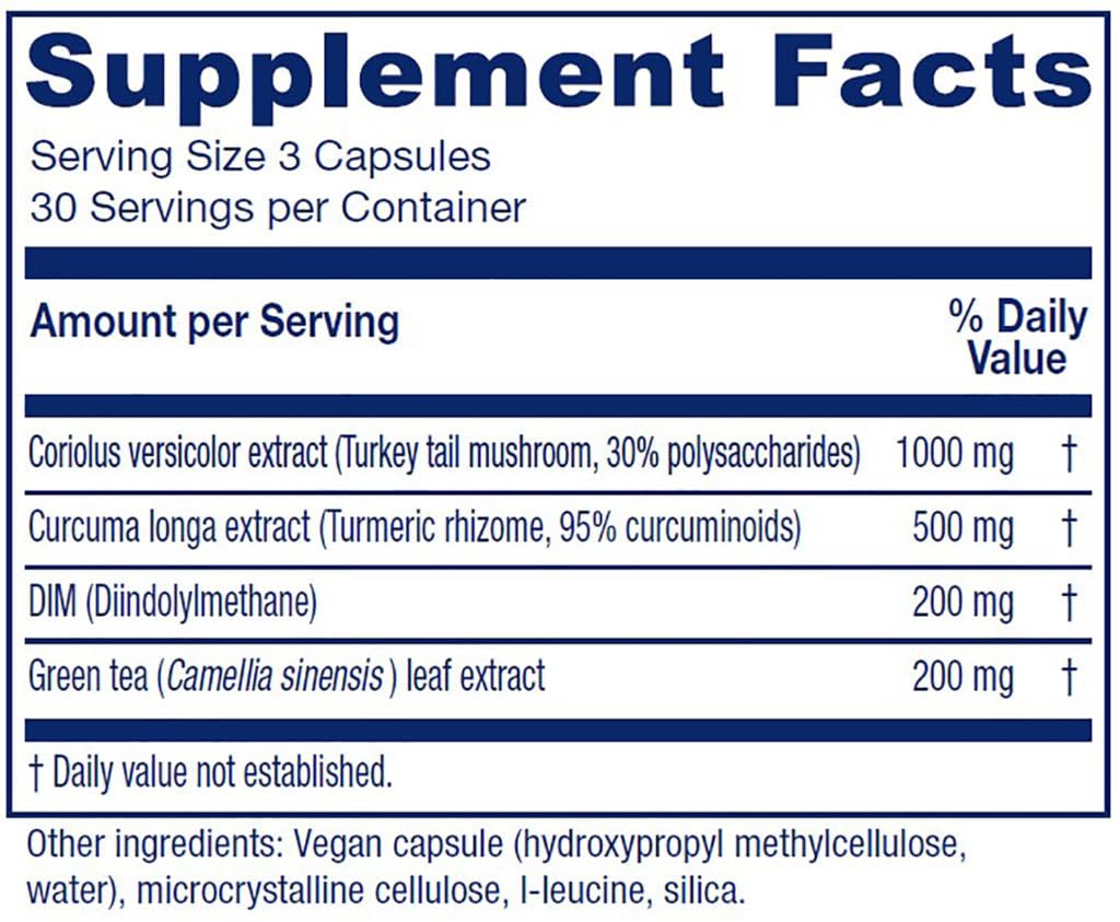 Vitanica CCDG Blend, Immune Support, DIM Supplement 200mg, Turkey Tail Mushroom, Turmeric, Green Tea, Vegan, 90 Capsules Vitanica buy supplements Au