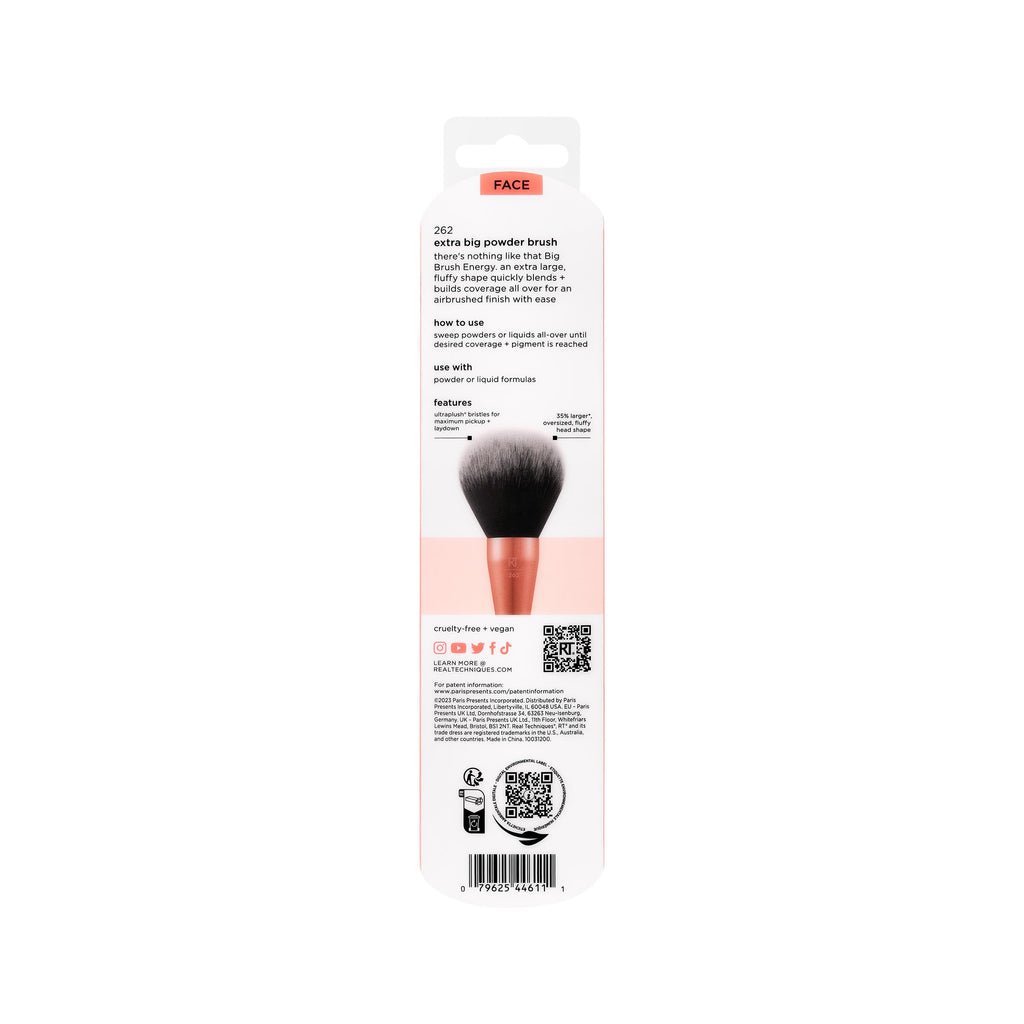 Real Techniques Extra Big Powder Brush, Large Makeup Brush For Powder, Fluffy Head For All-Over Setting, XL Oversized Brush For Quick Application, Cruelty-Free, Synthetic Bristles, 1 Count Real TechniquesBuy Supplements Australia