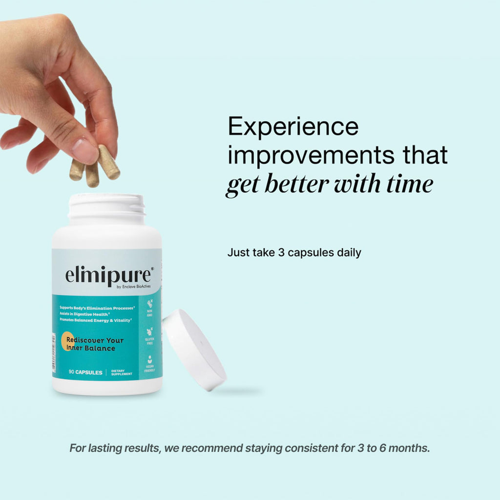 Elimipure Gut Cleanse & Restore Supplement: Natural & Effective Detox Cleanse Capsules | Fortify Your Microbiome | Effortless Morning Stools | Restore Your Gut from the Inside Out Elimipure buy supplements Au