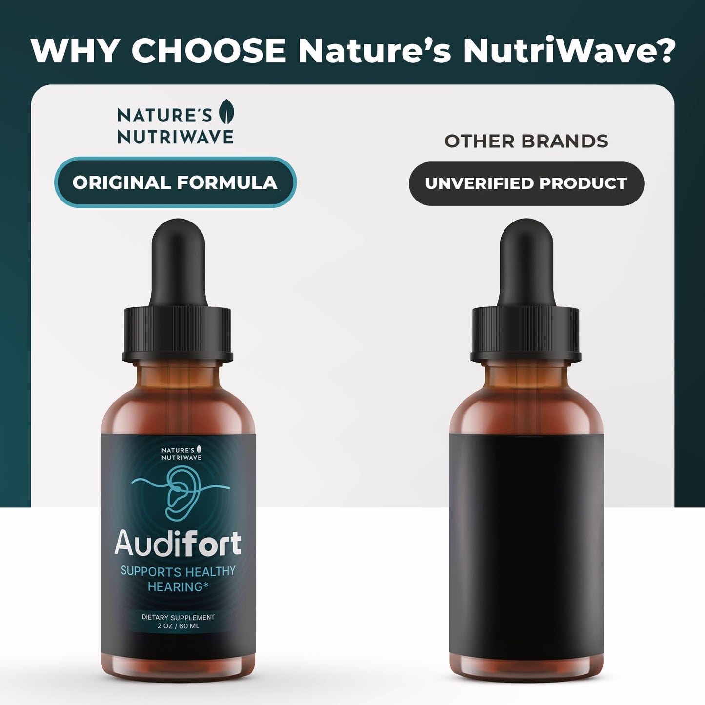 Nature’s NutriWave Audifort Drops – Herbal Liquid Supplement with Grape Seed & Panax Ginseng – Non-GMO, Easy-to-Take, Made in the USA – 60 Servings, 1 Month Supply Nature’s NutriWave buy supplements Au