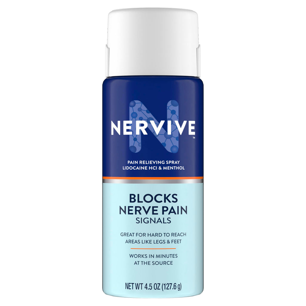 Nervive Pain Relieving Spray, Lidocaine Spray, Nervive Pain Relief, Lidocaine Topical, Foot Pain, Leg Pain, Hand Pain, Max Strength Formula, for Hard to Reach Areas, 4.5oz NerviveBuy Supplements Australia