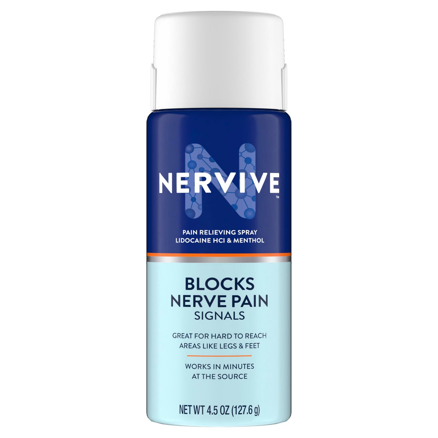 Nervive Pain Relieving Spray, Lidocaine Spray, Nervive Pain Relief, Lidocaine Topical, Foot Pain, Leg Pain, Hand Pain, Max Strength Formula, for Hard to Reach Areas, 4.5oz NerviveBuy Supplements Australia