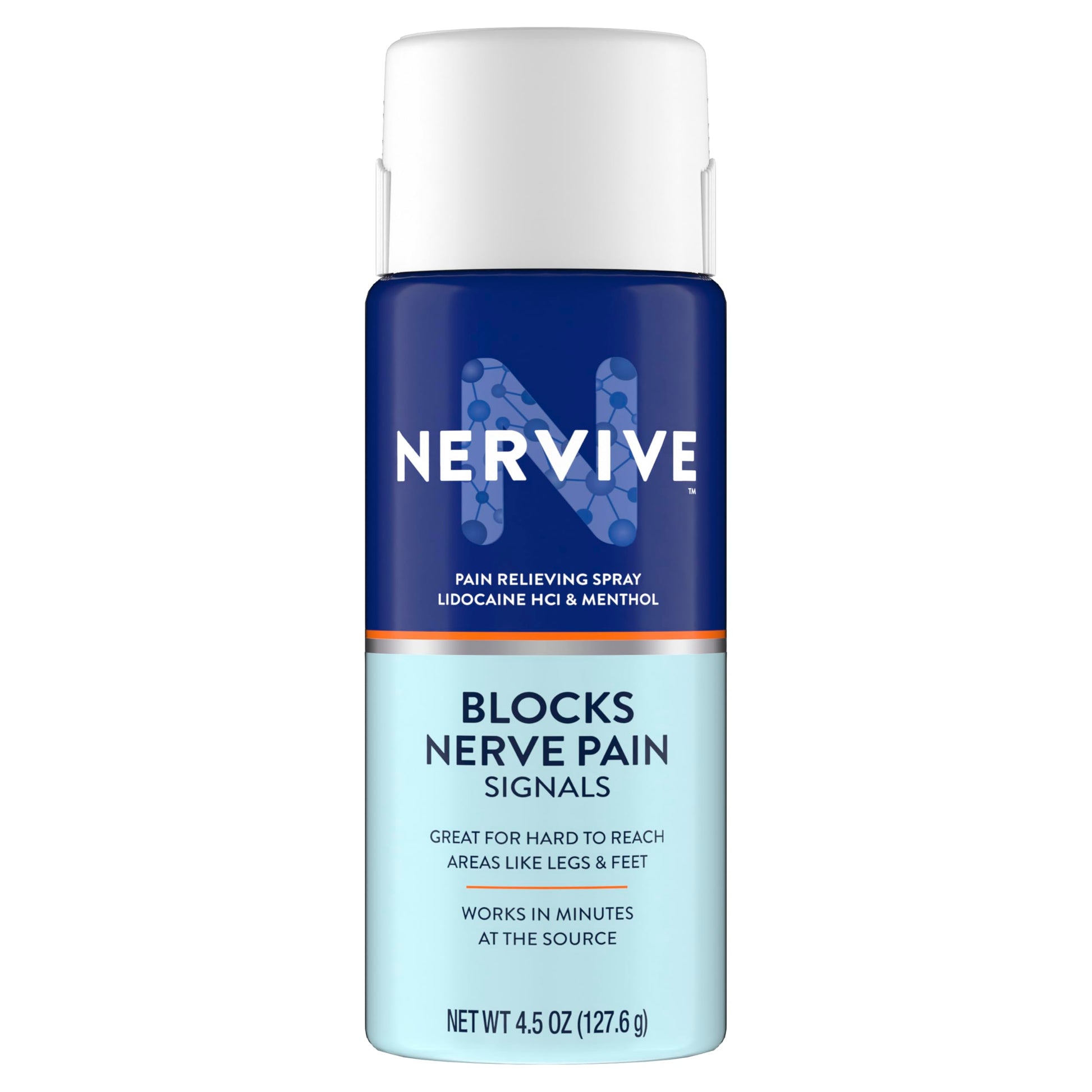 Nervive Pain Relieving Spray, Lidocaine Spray, Nervive Pain Relief, Lidocaine Topical, Foot Pain, Leg Pain, Hand Pain, Max Strength Formula, for Hard to Reach Areas, 4.5oz NerviveBuy Supplements Australia