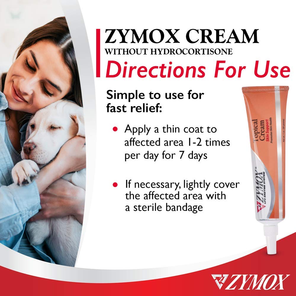 Pet King Brands ZYMOX Veterinarian Strength Topical Cream for Dogs and Cats, 1oz Pet King Brands buy supplements Au
